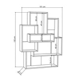 Bookcases - Bookcase Barce White Oak Melamine 101x132x22 cm - Dimehouse