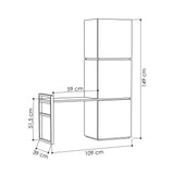 Shoe cabinets - Shoe cabinet Mello Oak Anthracite Melamine 109x149x39 cm - Dimehouse