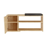Shoe cabinets - Shoe cabinet Fiona Oak Melamine 104x37x47 cm - Dimehouse