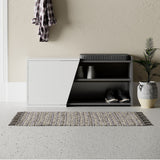 Shoe cabinets - Shoe cabinet Fiona Bench Anthracite White Melamine 104.6x47.2x37.5 cm - Dimehouse