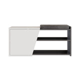 Shoe cabinets - Shoe cabinet Fiona Bench Anthracite White Melamine 104.6x47.2x37.5 cm - Dimehouse