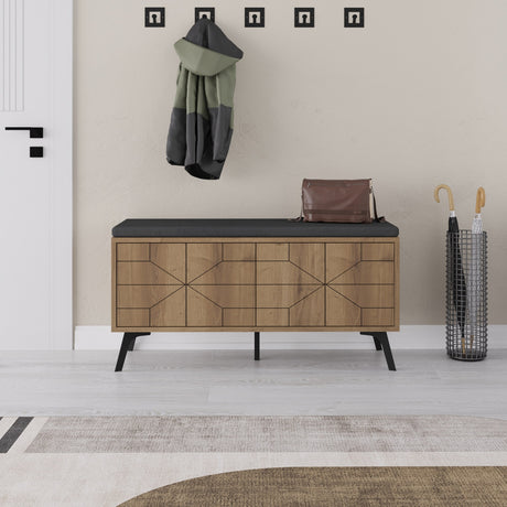 Shoe cabinets - Shoe cabinet Dune Bench Natural Melamine 107x55x35 cm - Dimehouse