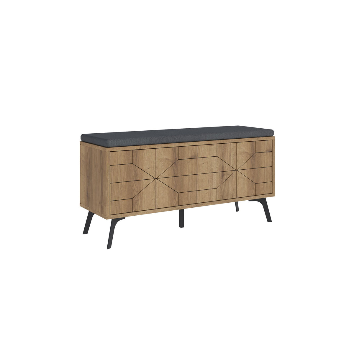 Shoe cabinets - Shoe cabinet Dune Bench Natural Melamine 107x55x35 cm - Dimehouse