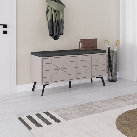 Shoe cabinets - Shoe cabinet Dune Bench Mocha Melamine 107x55x35 cm - Dimehouse