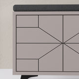 Shoe cabinets - Shoe cabinet Dune Bench Mocha Melamine 107x55x35 cm - Dimehouse