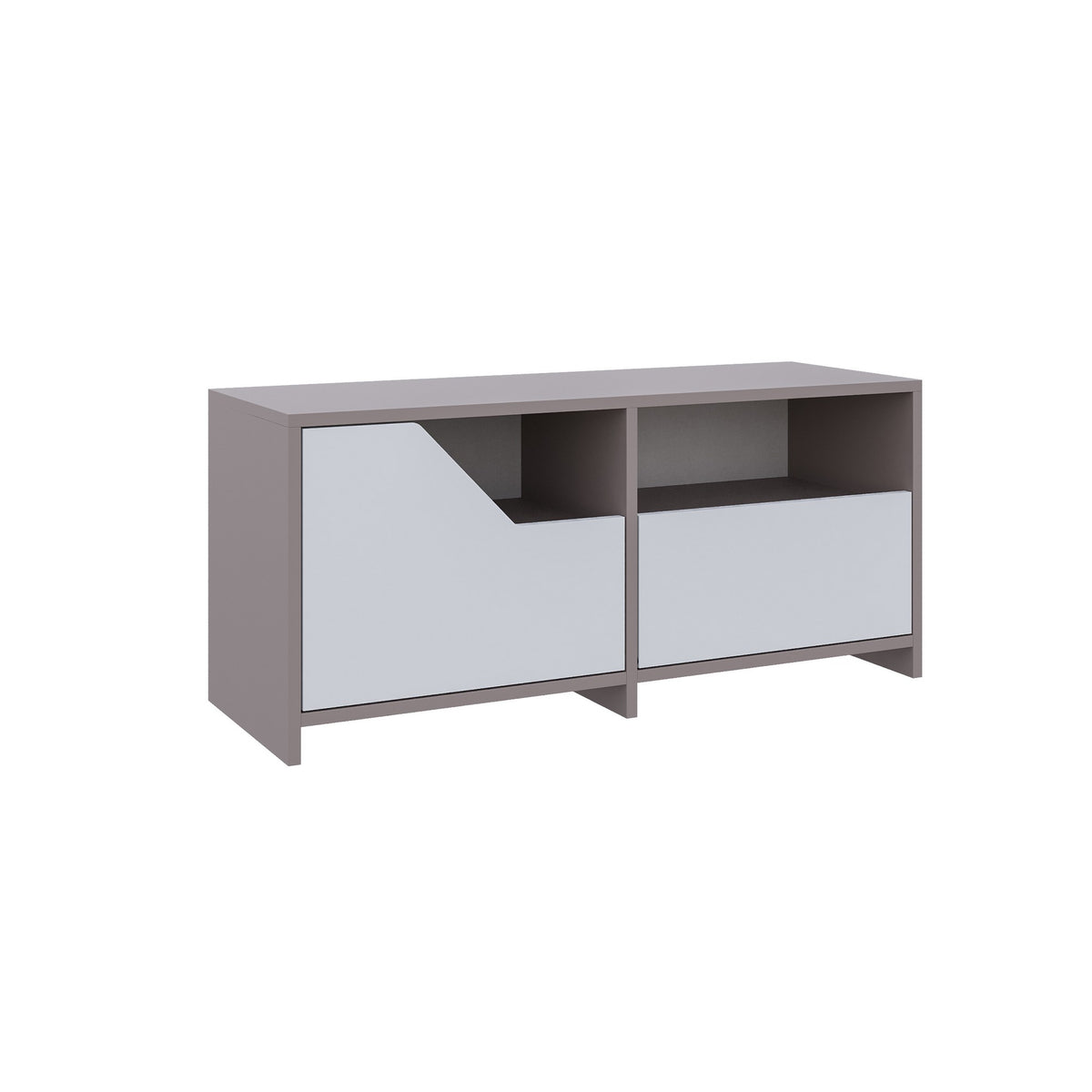 Shoe cabinets - Shoe cabinet Nexus Mocha White Melamine 105x47x37 cm - Dimehouse