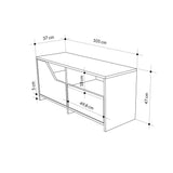 Shoe cabinets - Shoe cabinet Nexus Mocha White Melamine 105x47x37 cm - Dimehouse