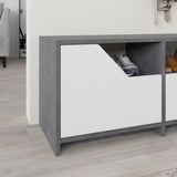Shoe cabinets - Shoe cabinet Nexus Gray White Melamine 105x47x37 cm - Dimehouse