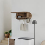 Coat racks - Coat rack Oval 6 - Angled - Hitit - 84x29 cm - With compartment - Dimehouse