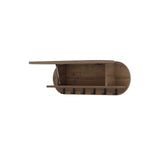 Coat racks - Coat rack Oval 6 - Angled - Hitit - 84x29 cm - With compartment - Dimehouse