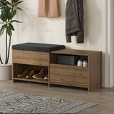 Shoe cabinets - Shoe cabinet Filux Natural Melamine 120.3x51x40.5 cm - Dimehouse