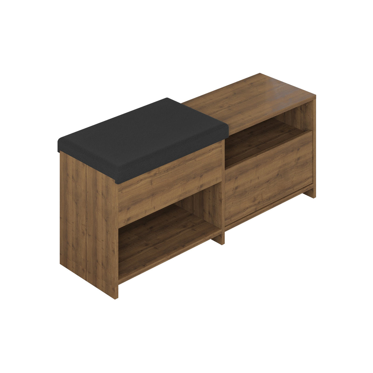 Shoe cabinets - Shoe cabinet Filux Natural Melamine 120.3x51x40.5 cm - Dimehouse
