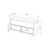 Shoe cabinets - Shoe cabinet Cove White Melamine 106x52x34 cm - Dimehouse