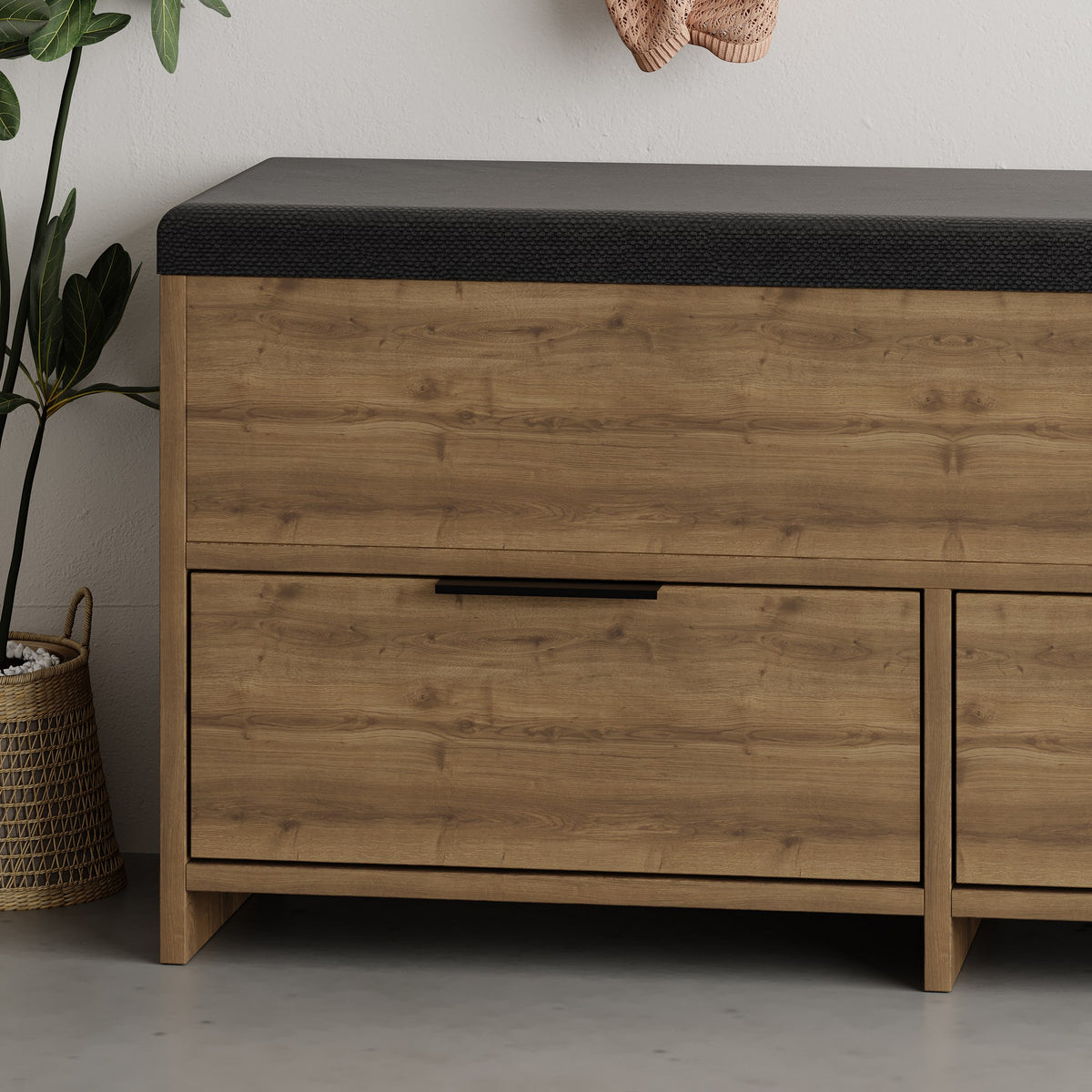 Shoe cabinets - Shoe cabinet Cove Natural Melamine 106x50x34 cm - Dimehouse