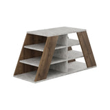 Shoe cabinets - Shoe cabinet Pyramid Natural Melamine 105.5x50x37.5 cm - Dimehouse