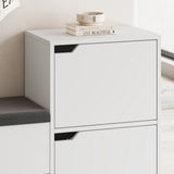 Shoe cabinets - Shoe cabinet Haven White Melamine 101.5x80.5x35.5 cm - Dimehouse