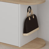 Shoe cabinets - Shoe cabinet Nova Shoe Bench Oak White Melamine 104x50x37 cm - Dimehouse