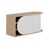 Shoe cabinets - Shoe cabinet Nova Shoe Bench Oak White Melamine 104x50x37 cm - Dimehouse