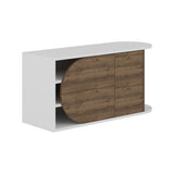 Shoe cabinets - Shoe cabinet Nova Shoe Bench Natural White Melamine 104x50x37 cm - Dimehouse