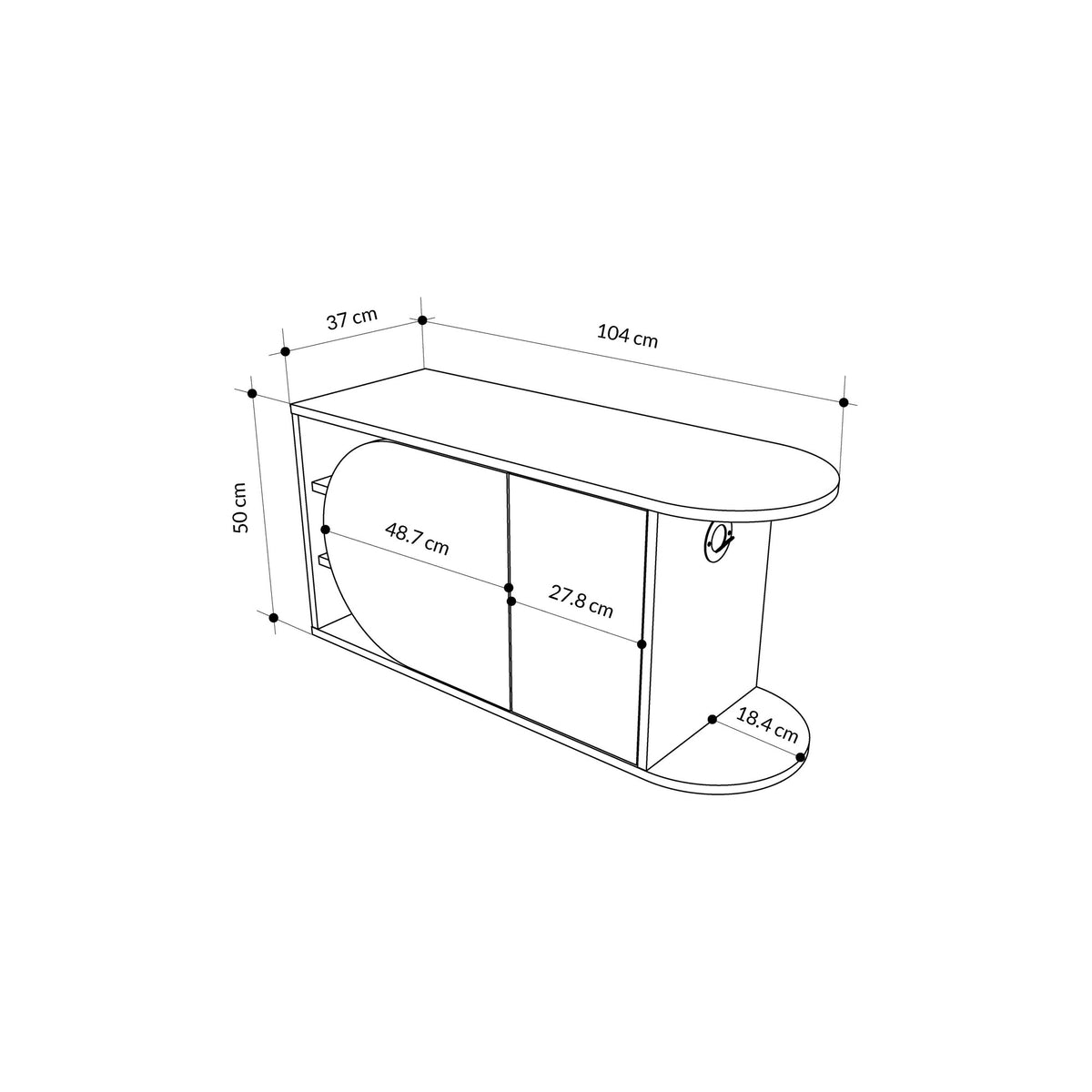 Shoe cabinets - Shoe cabinet Nova Shoe Bench Natural White Melamine 104x50x37 cm - Dimehouse