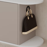 Shoe cabinets - Shoe cabinet Nova Shoe Bench Mocha White Melamine 104x50x37 cm - Dimehouse