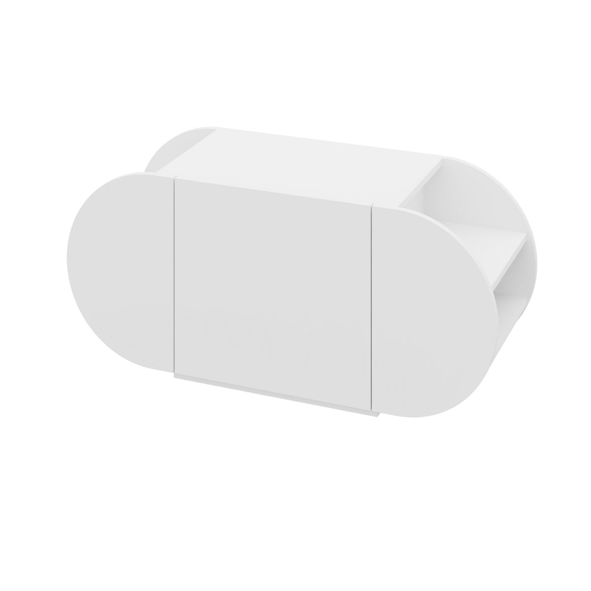 Shoe cabinets - Shoe cabinet Pozy Shoe Bench White Melamine 110x50x40.4 cm - Dimehouse