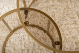 Coffee Tables - Modern Round Coffee Table Set of 2 Uru Gold - Bronze Glass - 60/42 cm - Dimehouse