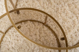 Coffee Tables - Modern Round Coffee Table Set of 2 Uru Gold - Bronze Glass - 80/60 cm - Dimehouse