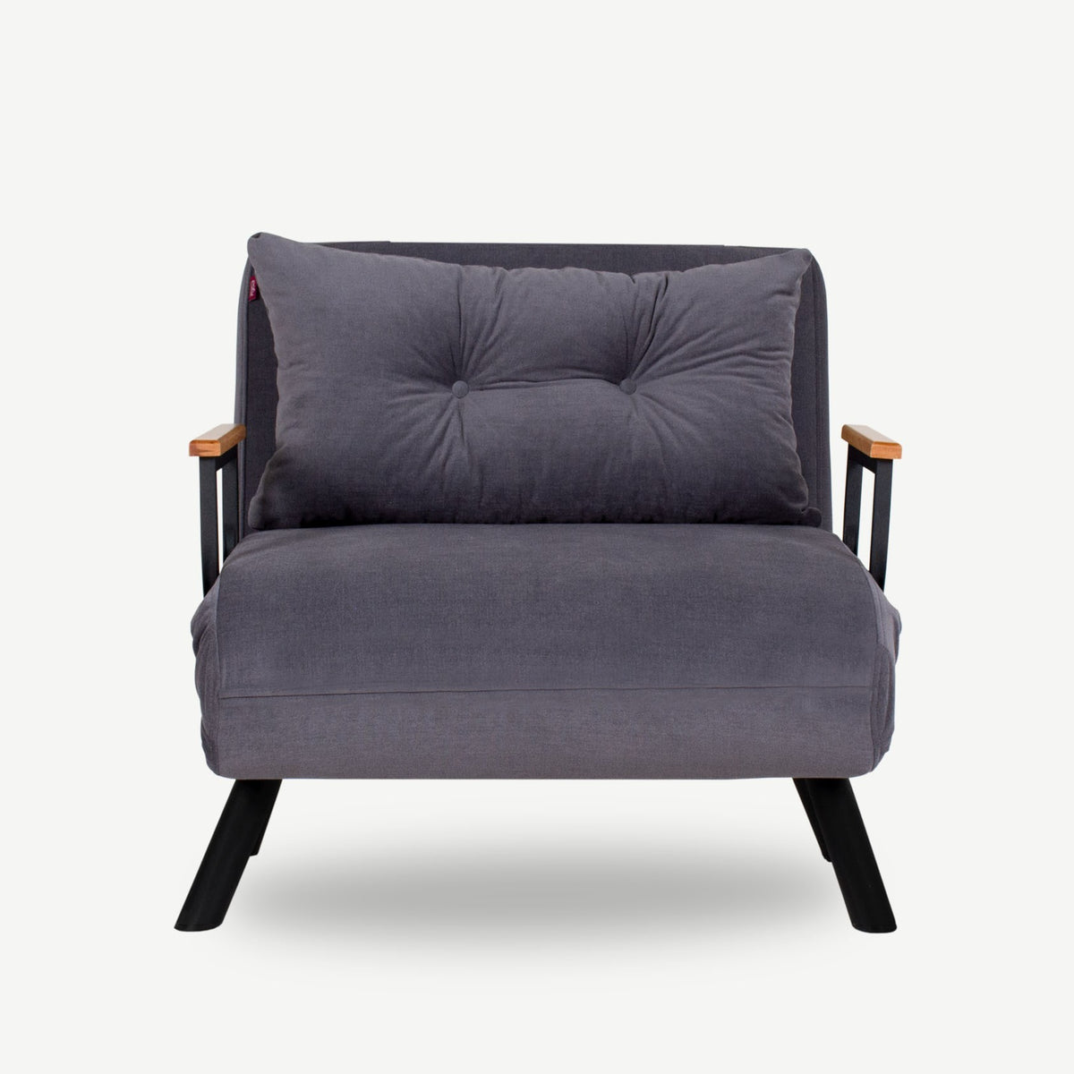 Armchairs - Scandinavian sleeping armchair Light Gray mixed fabric Sando - Dimehouse