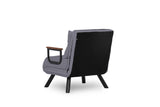 Armchairs - Scandinavian sleeping armchair Light Gray mixed fabric Sando - Dimehouse