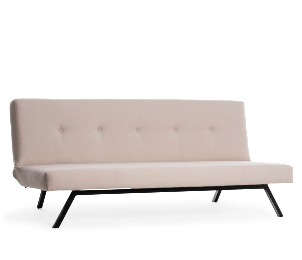 Sofa beds - Sofa bed Zoly Cream Fabric 3 - Seater - 180 cm - Without armrests - Zoly - Dimehouse