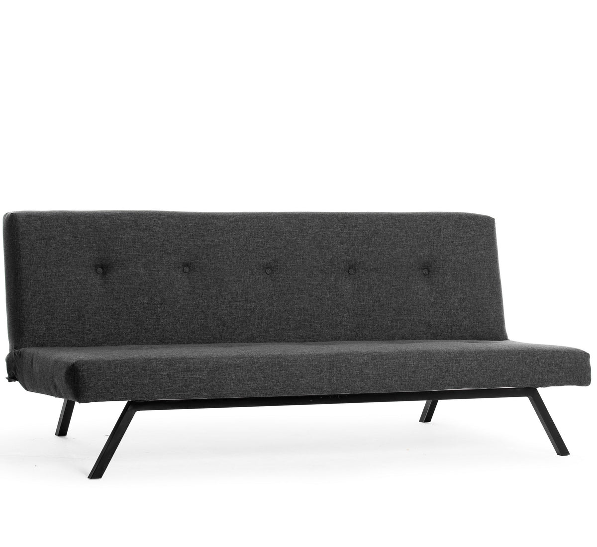 Sofa beds - Sofa bed Anthracite Fabric 3 - Seater - 180 cm - Without armrests - Zoly - Dimehouse