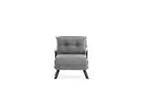 Armchairs - Scandinavian sleeping armchair Gray mixed fabric Sando - Dimehouse