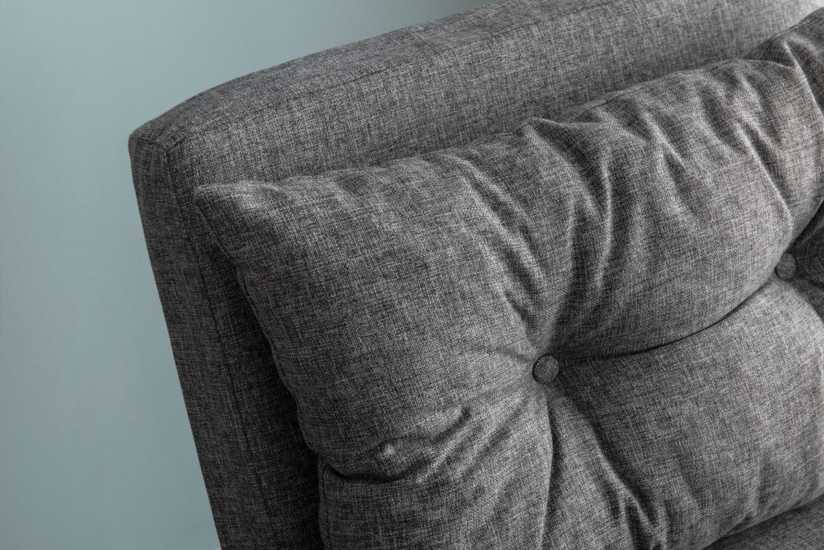 Armchairs - Scandinavian sleeping armchair Gray mixed fabric Sando - Dimehouse