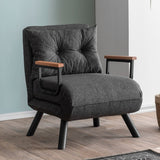 Armchairs - Scandinavian sleeping armchair Anthracite mixed fabric Sando - Dimehouse