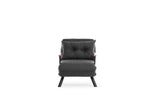 Armchairs - Scandinavian sleeping armchair Anthracite mixed fabric Sando - Dimehouse