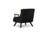 Armchairs - Scandinavian sleeping armchair Anthracite mixed fabric Sando - Dimehouse