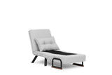 Armchairs - Scandinavian sleeping armchair Gray teddy fabric Sando - Dimehouse