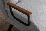 Armchairs - Scandinavian sleeping armchair Gray teddy fabric Sando - Dimehouse