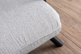 Armchairs - Scandinavian sleeping armchair Gray teddy fabric Sando - Dimehouse