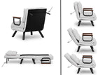 Armchairs - Scandinavian sleeping armchair Cream teddy fabric Sando - Dimehouse
