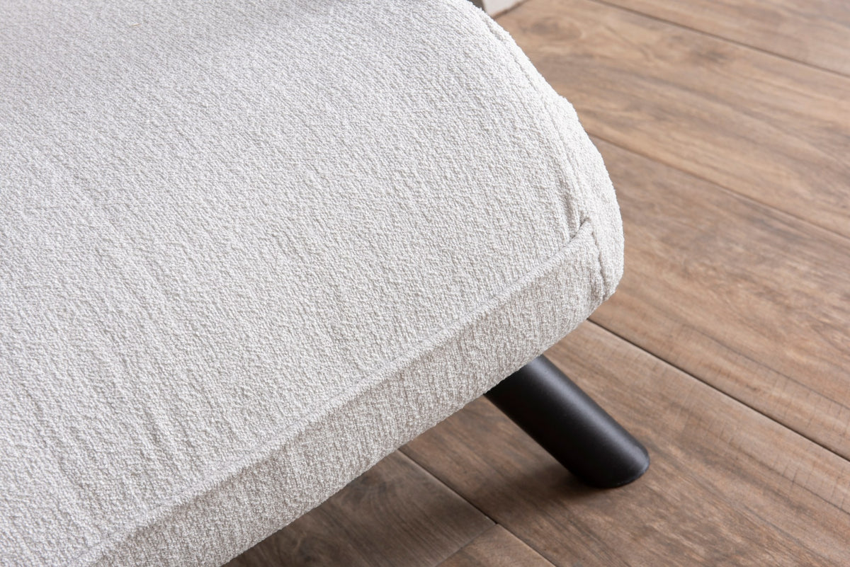 Armchairs - Scandinavian sleeping armchair Cream teddy fabric Sando - Dimehouse