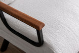 Armchairs - Scandinavian sleeping armchair Cream teddy fabric Sando - Dimehouse