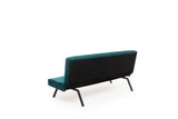 Sofa beds - Sofa bed Petrol blue Fabric 3 - Seater - 180 cm - Without armrests - Zoly - Dimehouse