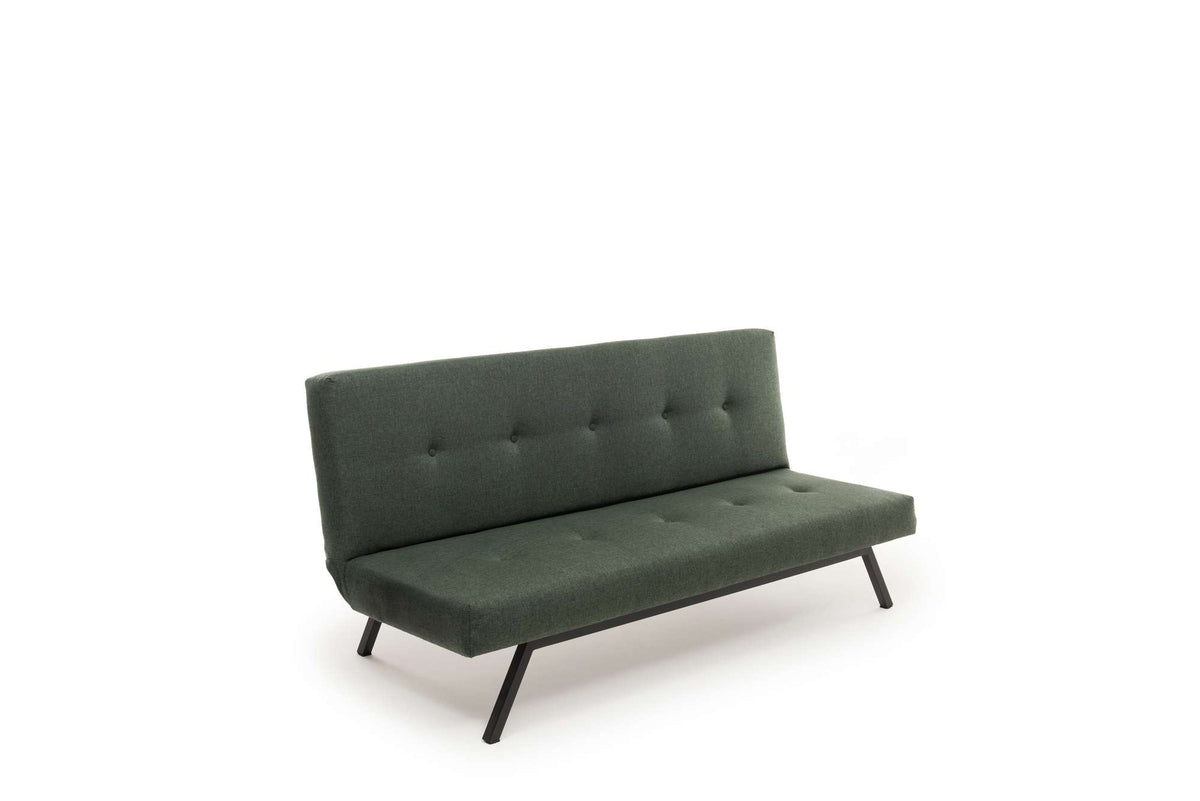 Sofa beds - Sofa bed Green Fabric 3 - Seater - 180 cm - Without armrests - Zoly - Dimehouse