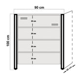 Chests of drawers - Chest of drawers Cosmo Atlantic Pine Black Melamine - Dimehouse