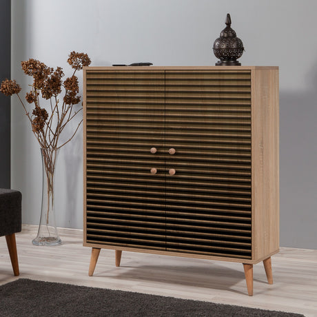 Wall cabinets - Wall cabinet Multilux Sonoma Oak Melamine 95x111x36 cm - Dimehouse