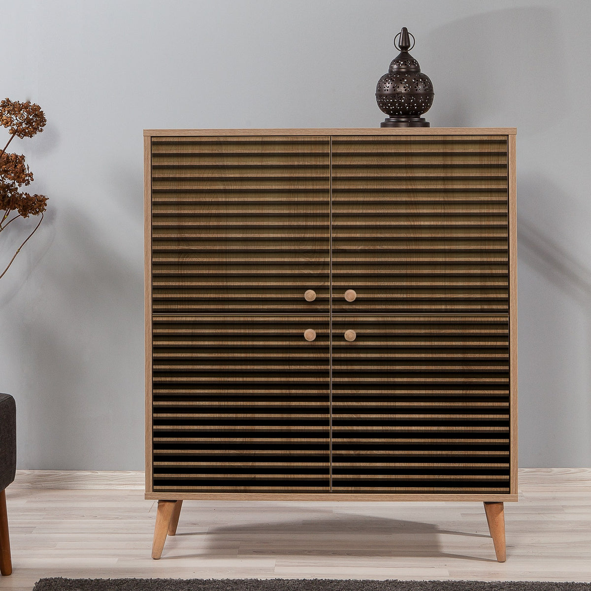 Wall cabinets - Wall cabinet Multilux Sonoma Oak Melamine 95x111x36 cm - Dimehouse