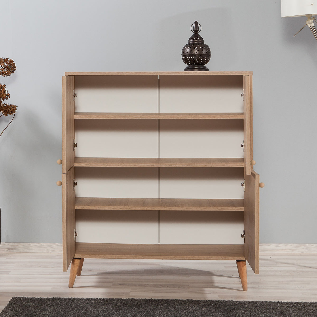 Wall cabinets - Wall cabinet Multilux Sonoma Oak Melamine 95x111x36 cm - Dimehouse