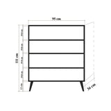 Wall cabinets - Wall cabinet Multilux Sonoma Oak Melamine 95x111x36 cm - Dimehouse
